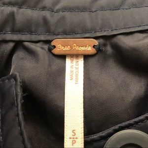 Free People Navy Blue Bomber Jacket